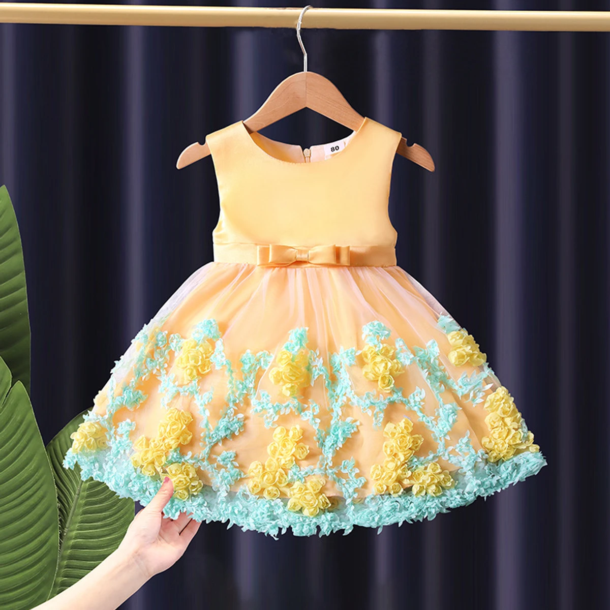 Yellow Flower Princess Dress