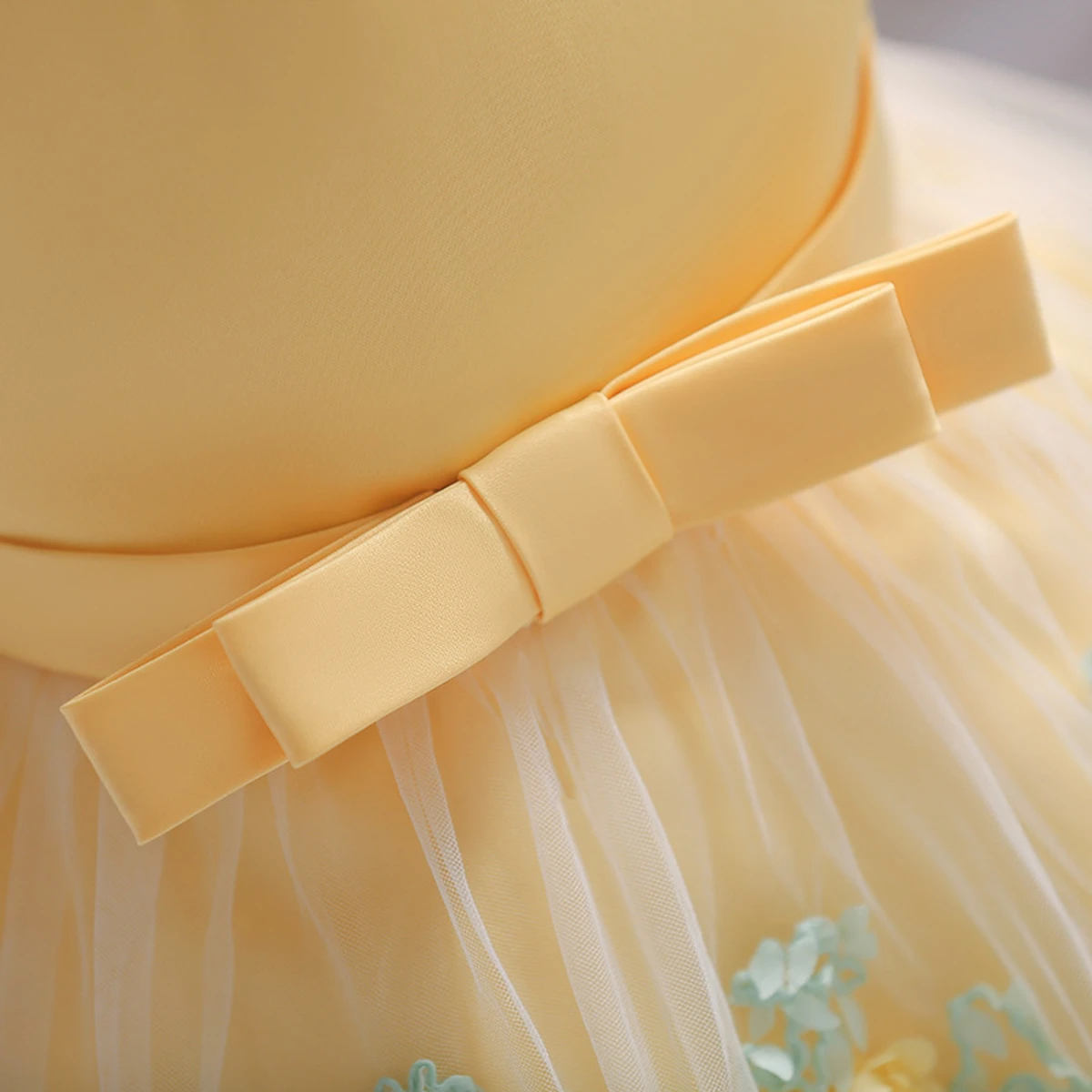 Yellow Flower Princess Dress