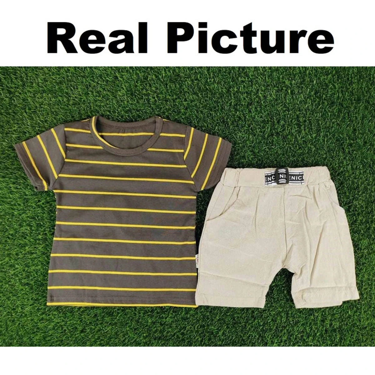 Boy's Summer Striped T-shirt + Shorts