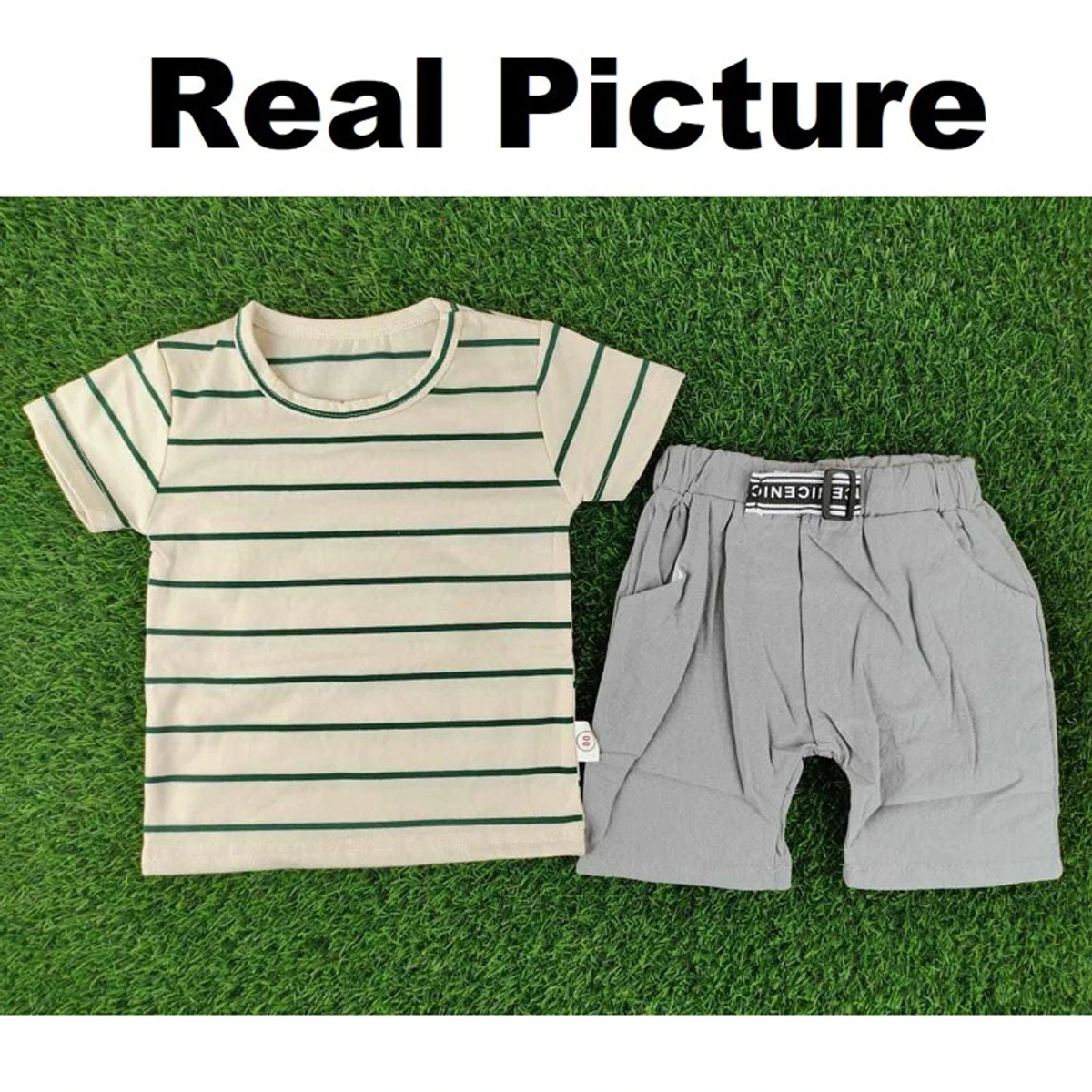 Boy's Summer Striped T-shirt + Shorts