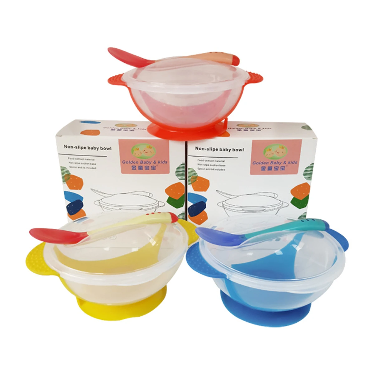 Baby Food Training Suction Cup Bowl Set