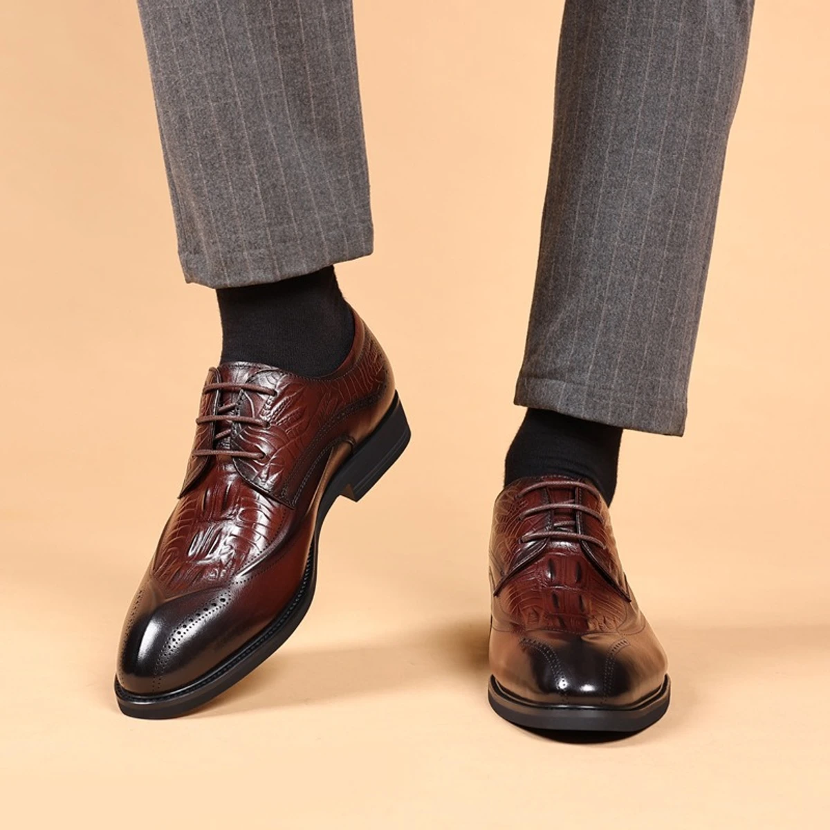 Cowhide British Style Business Shoes