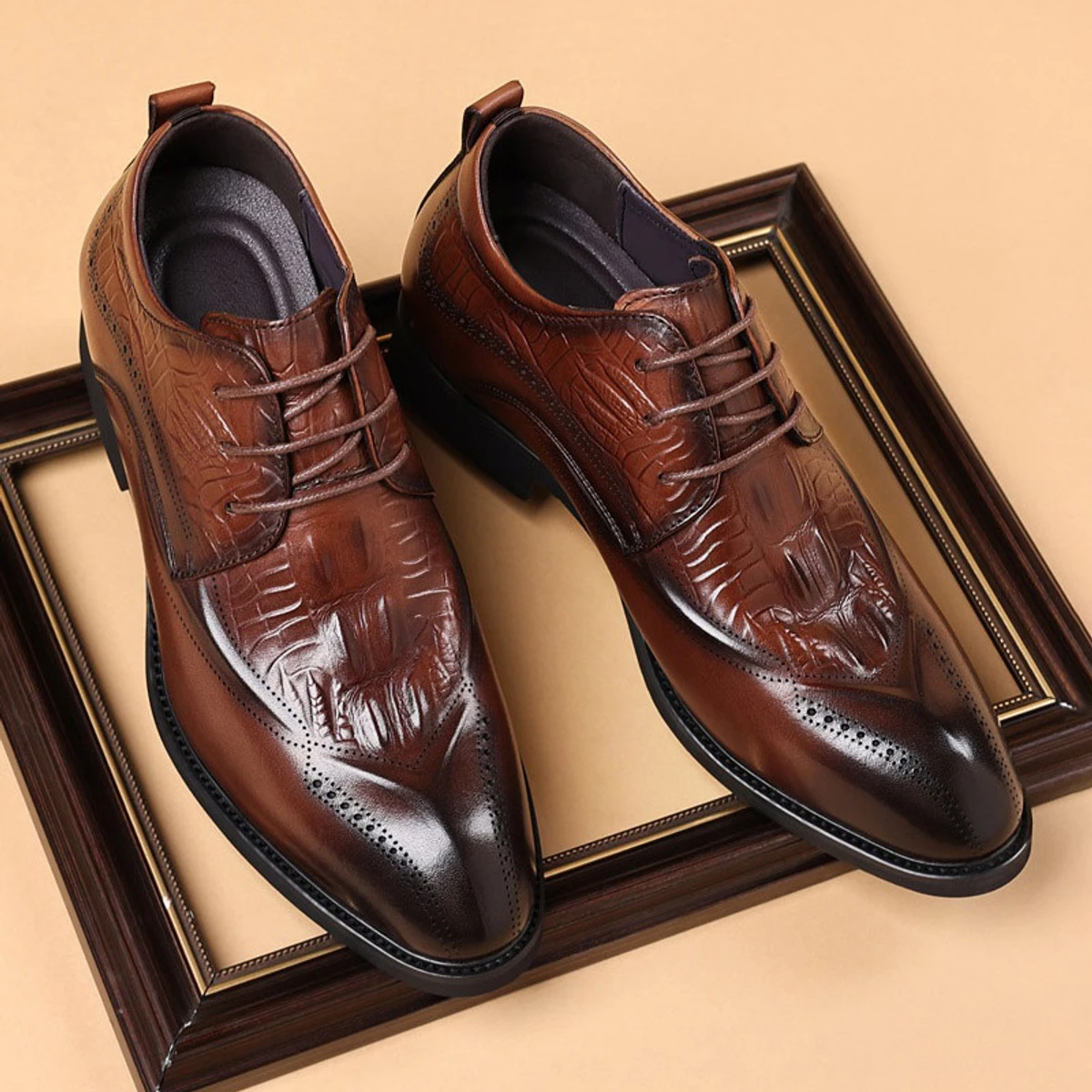 Cowhide British Style Business Shoes