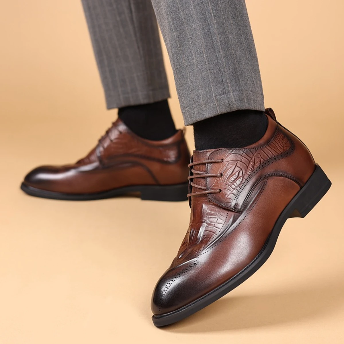 Cowhide British Style Business Shoes