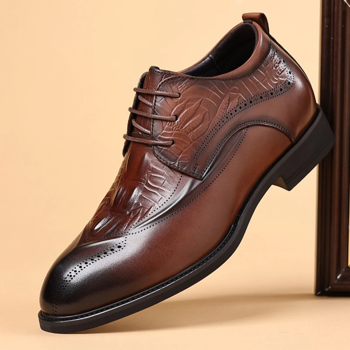 Cowhide British Style Business Shoes