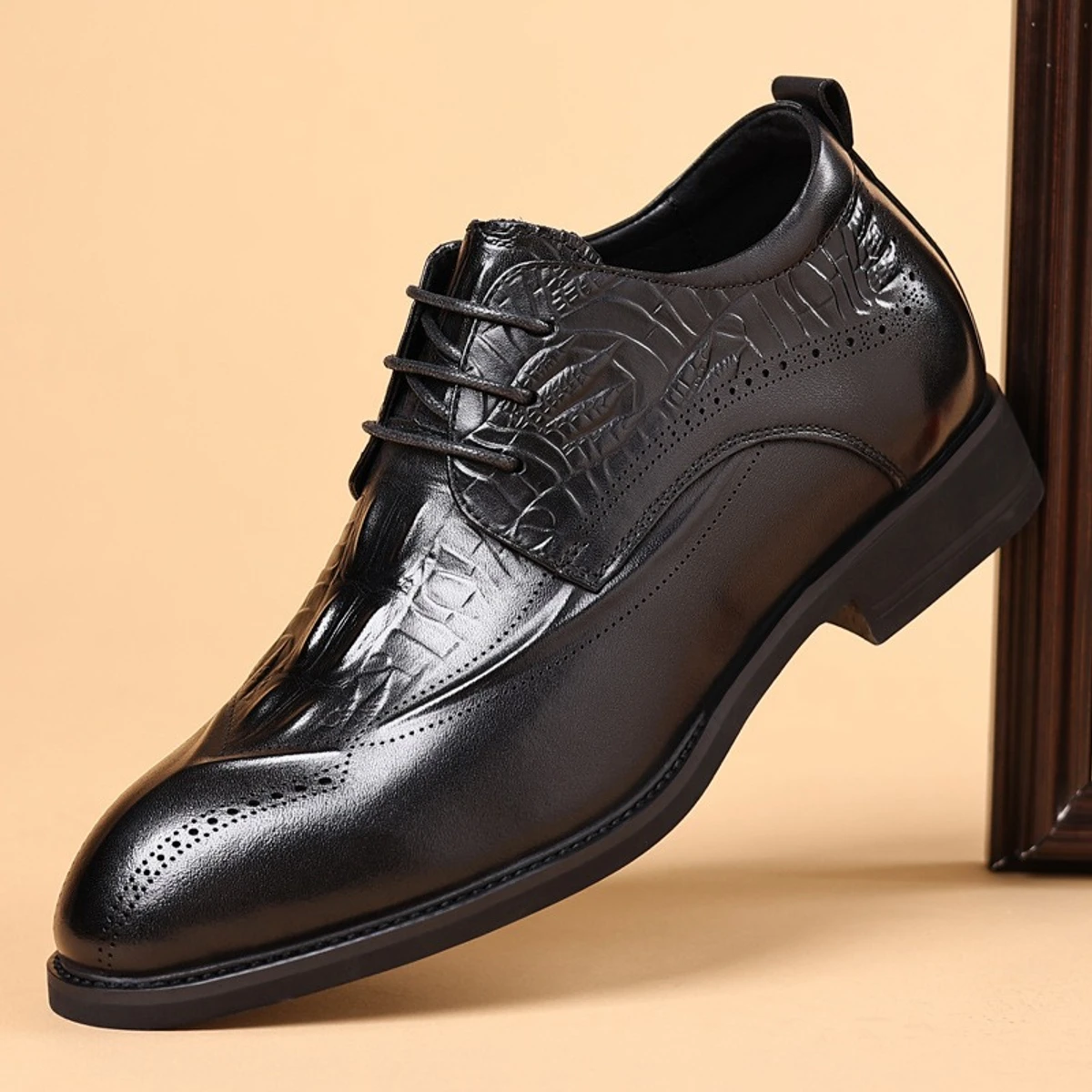 Cowhide British Style Business Shoes