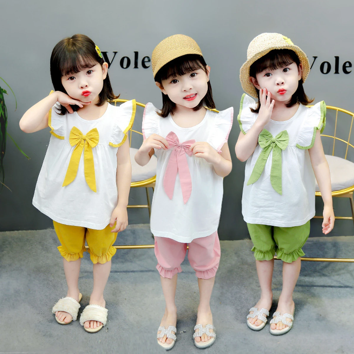 Girls Summer Cotton Dress Set