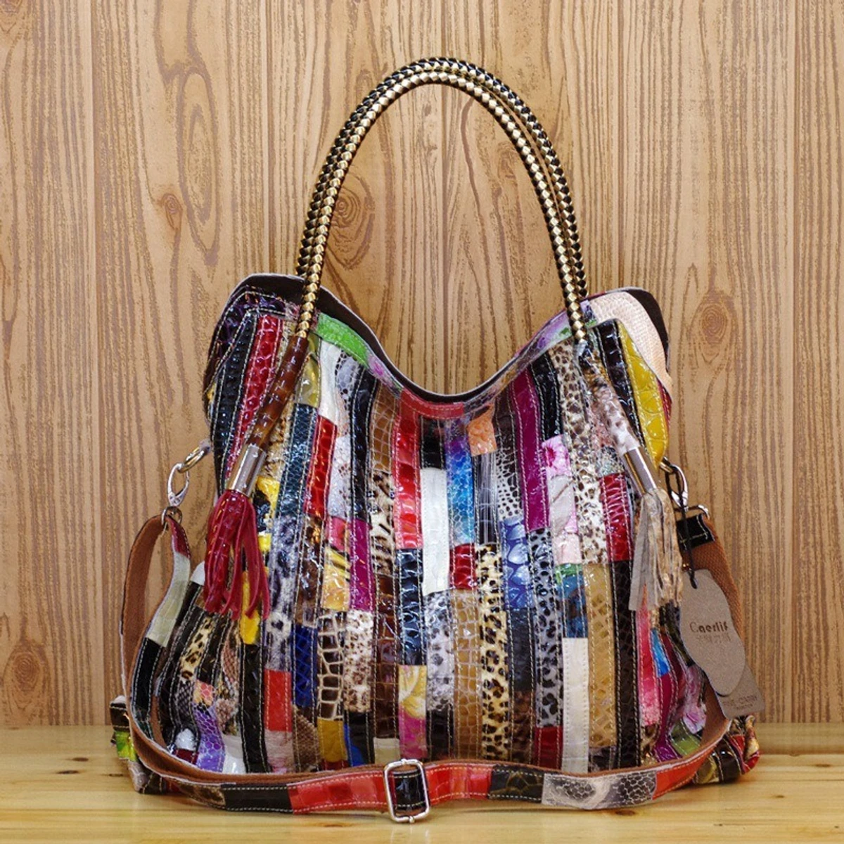 Colorful Bohemian Snake Shoulder Bag