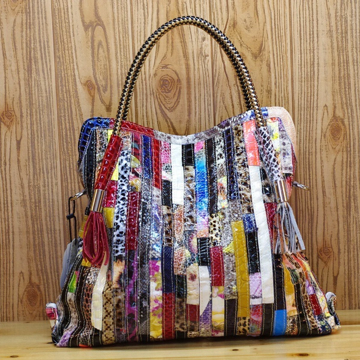 Colorful Bohemian Snake Shoulder Bag