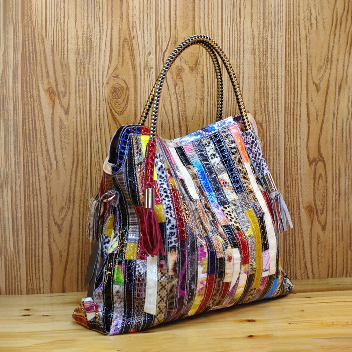 Colorful Bohemian Snake Shoulder Bag