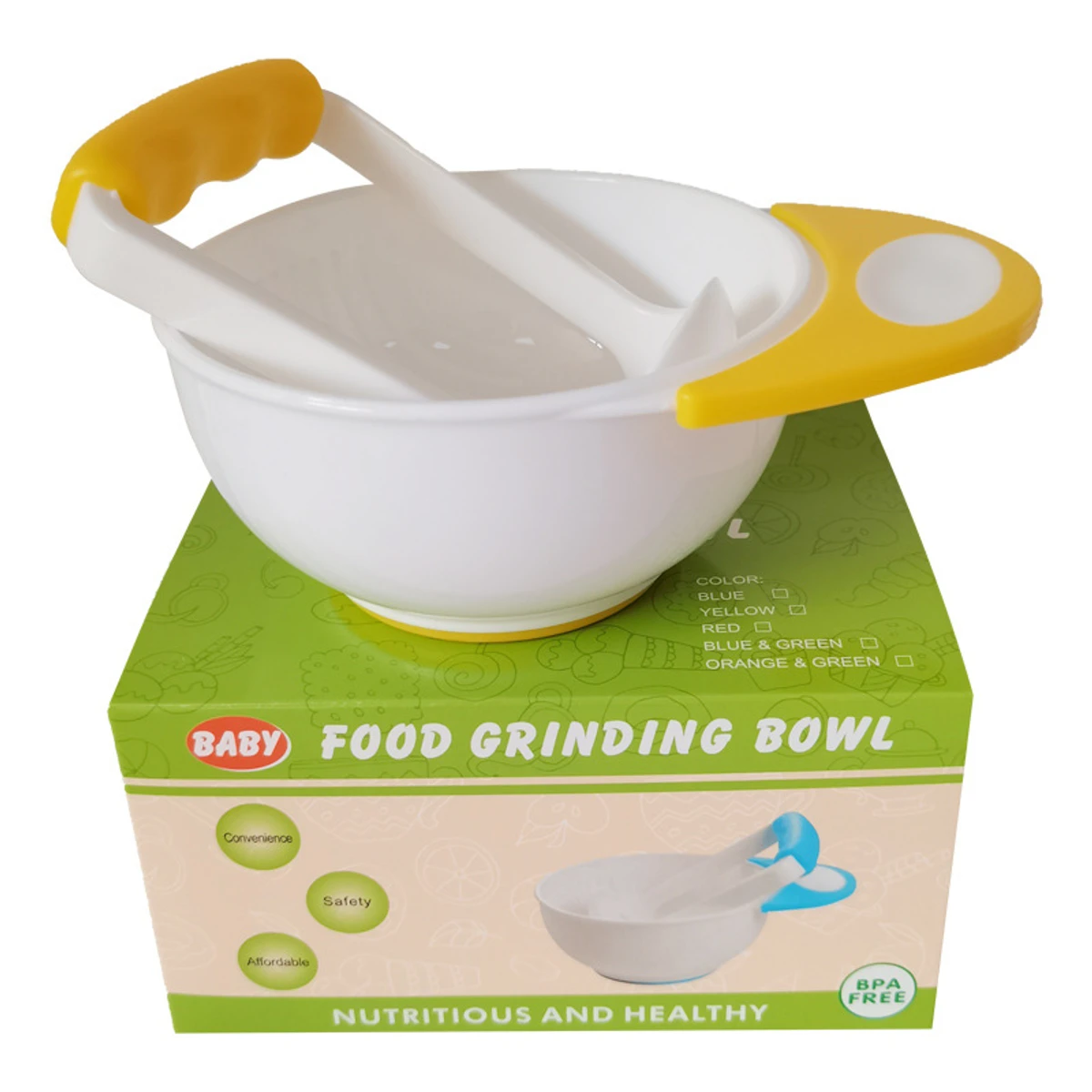 Food Grinding Bowl With Smasher