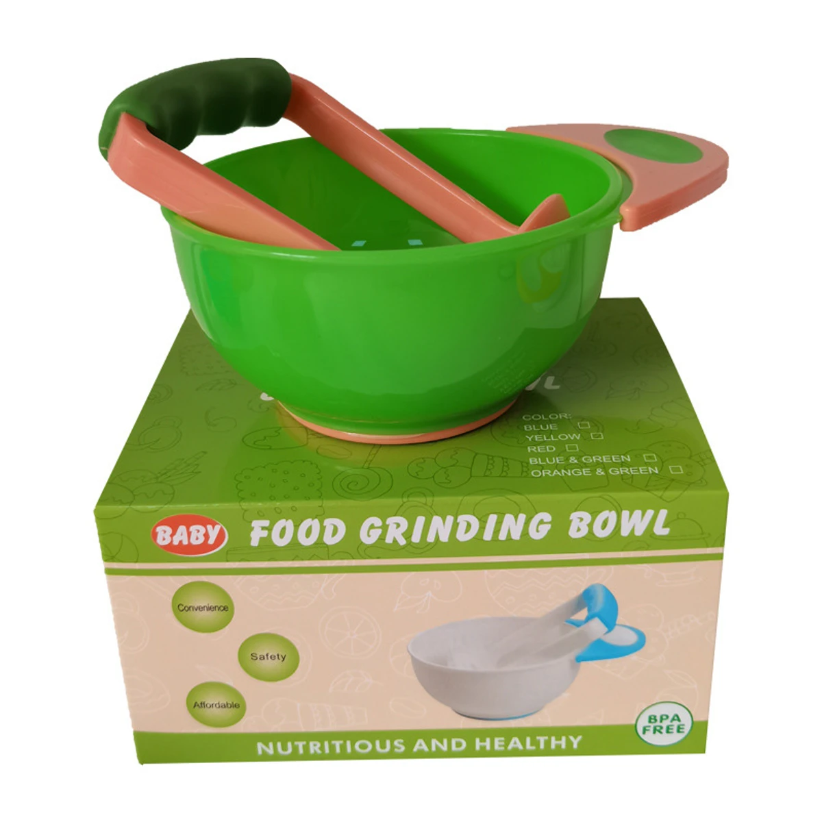 Food Grinding Bowl With Smasher